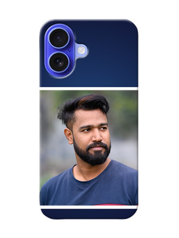 Custom iPhone 16 Mobile Cases: Simple Royal Blue Design