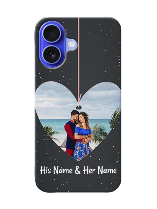 Custom iPhone 16 custom phone cases: Hanging Heart Design