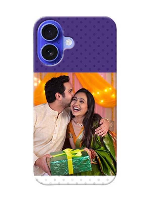 Custom iPhone 16 mobile phone cases: Violet Pattern Design