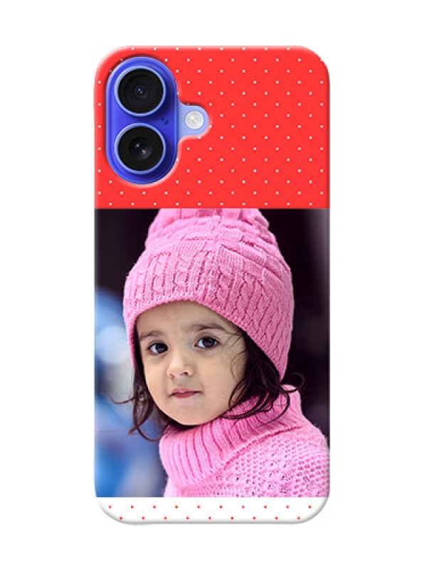 Custom iPhone 16 personalised phone covers: Red Pattern Design