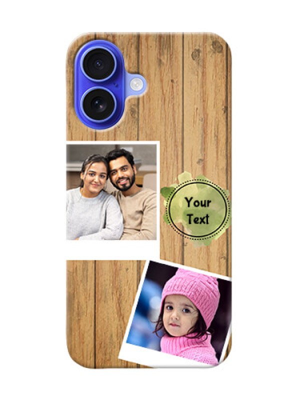 Custom iPhone 16 Custom Mobile Phone Covers: Wooden Texture Design