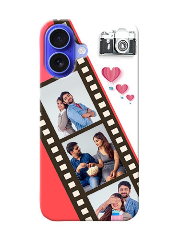 Custom iPhone 16 custom phone covers: 3 Image Holder with Film Reel
