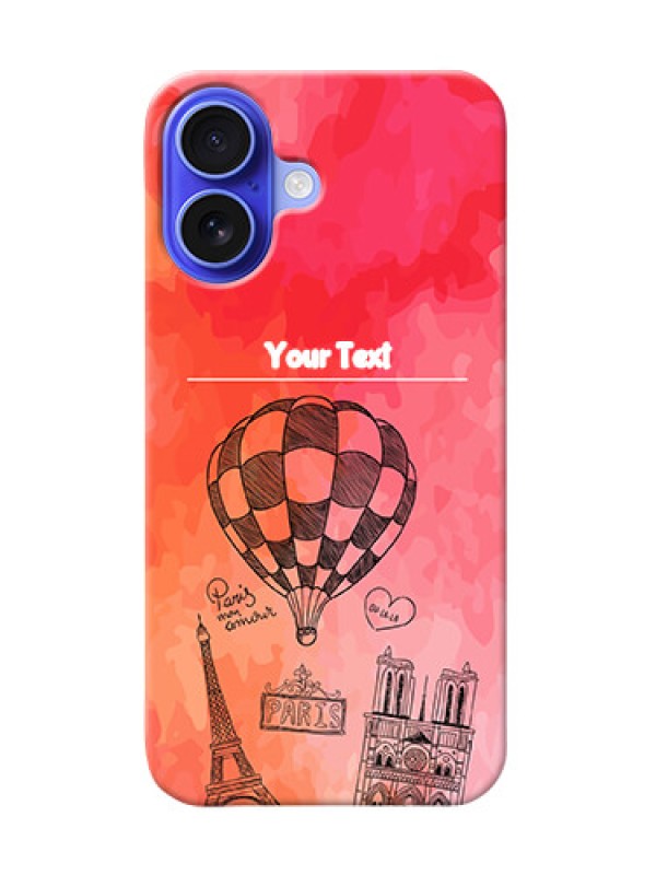 Custom iPhone 16 Personalized Mobile Covers: Paris Theme Design