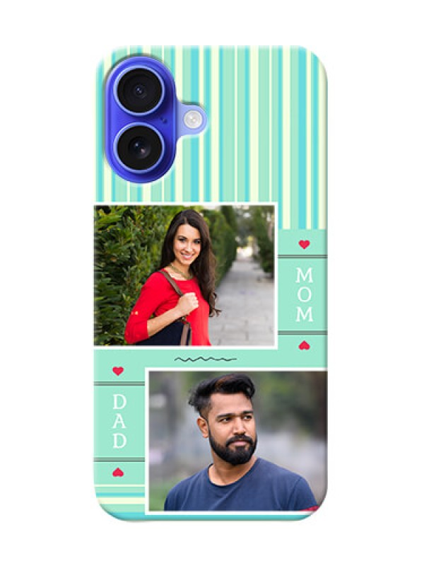 Custom iPhone 16 custom mobile phone covers: Mom And Dad Pic Design