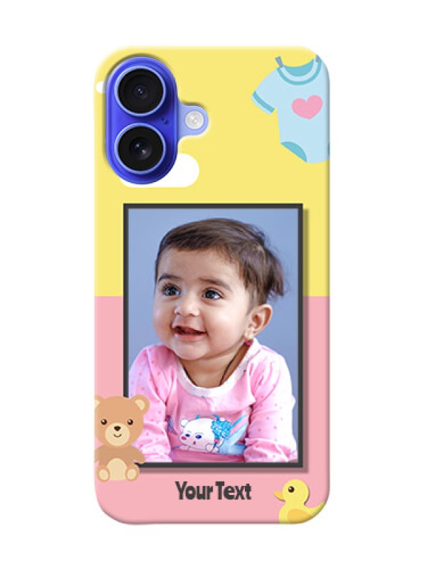 Custom iPhone 16 Back Covers: Kids 2 Color Design