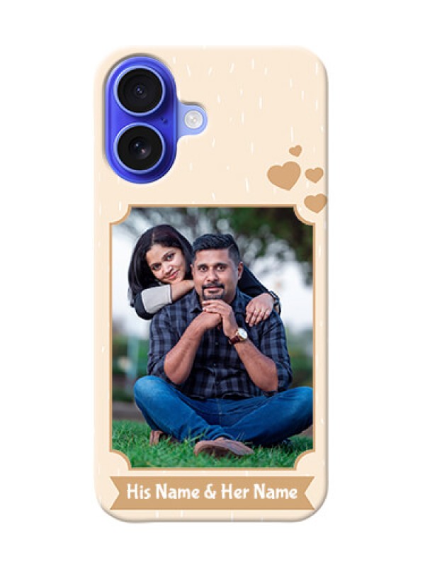 Custom iPhone 16 mobile phone cases with confetti love design