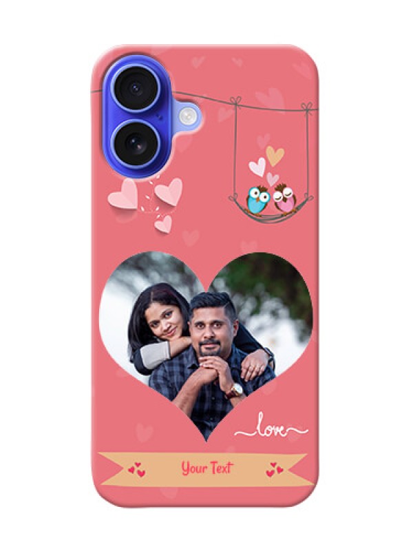 Custom iPhone 16 custom phone covers: Peach Color Love Design