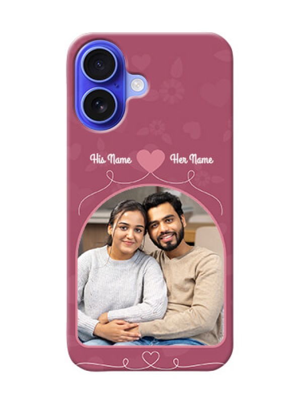 Custom iPhone 16 mobile phone covers: Love Floral Design