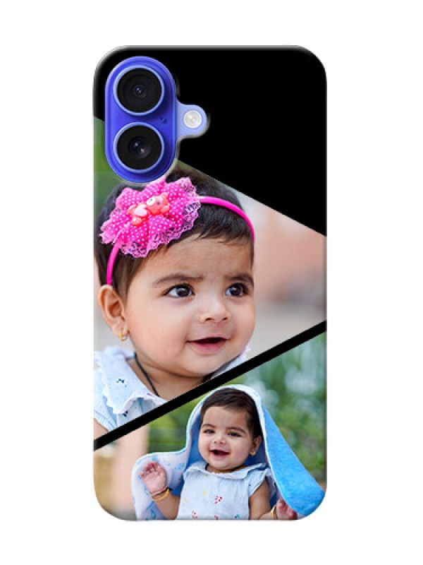 Custom iPhone 16 mobile back covers online: Semi Cut Design