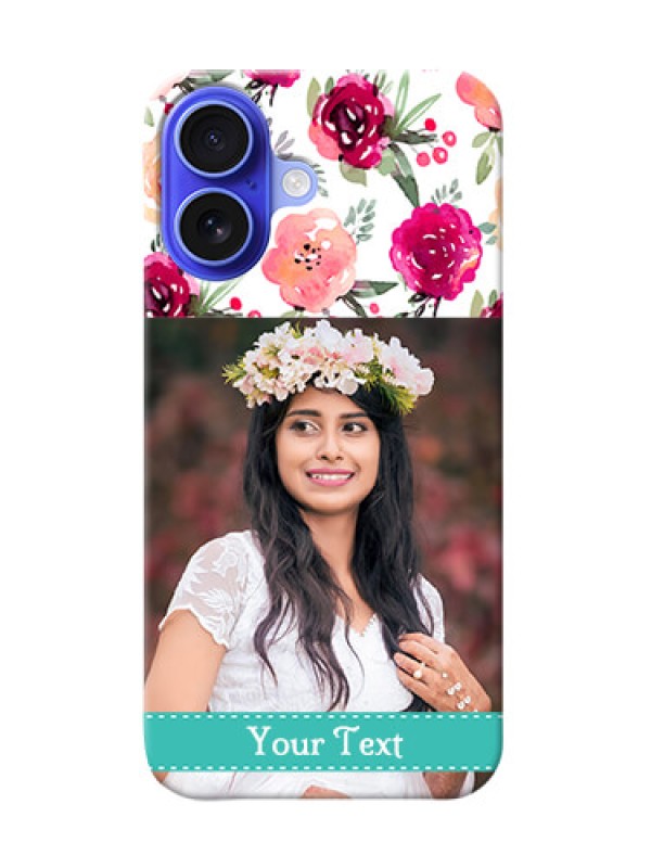 Custom iPhone 16 Personalized Mobile Cases: Watercolor Floral Design