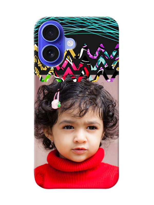 Custom iPhone 16 personalized phone covers: Neon Abstract Design
