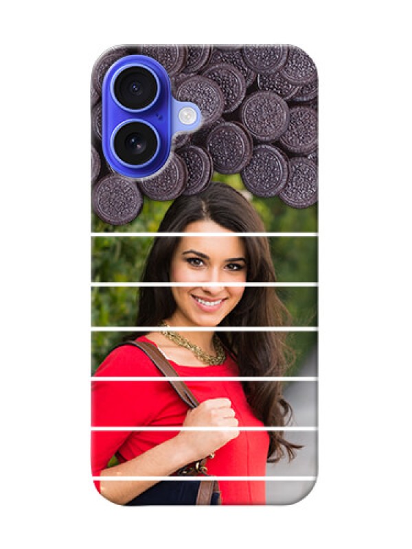 Custom iPhone 16 Custom Mobile Covers with Oreo Biscuit Design