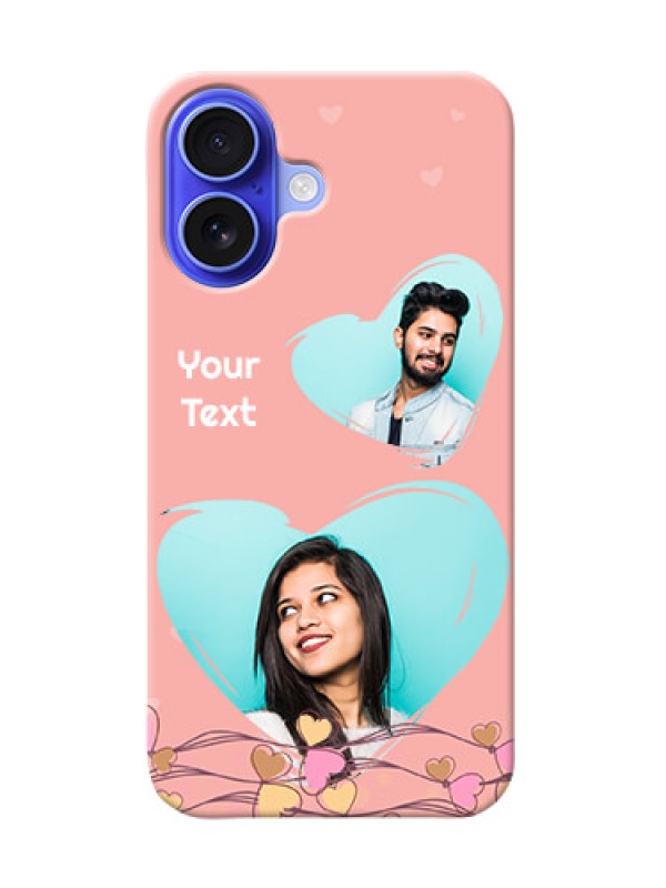 Custom iPhone 16 customized phone cases: Love Doodle Design