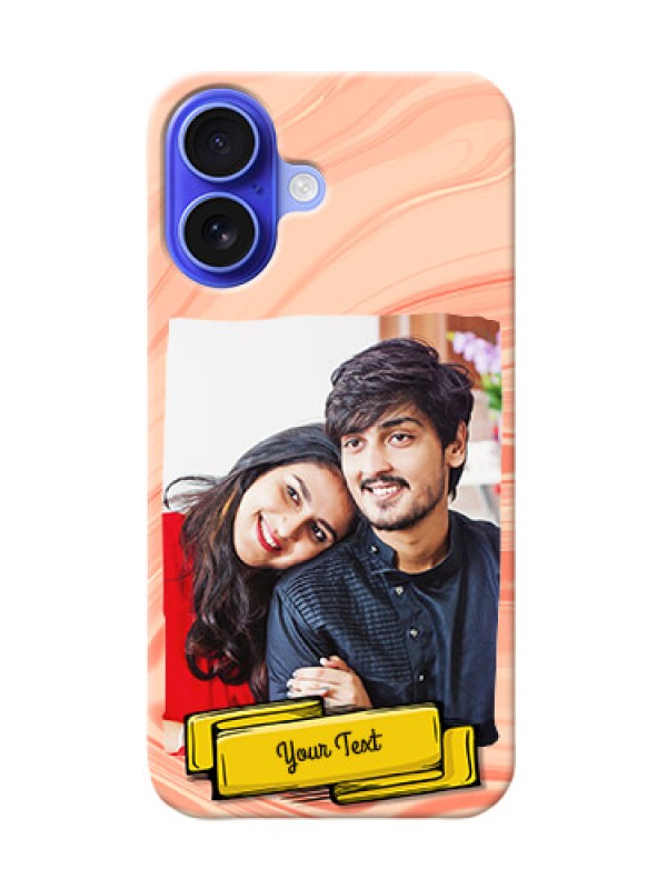 Custom iPhone 16 Customized Phone Cases: Marble Texture Design