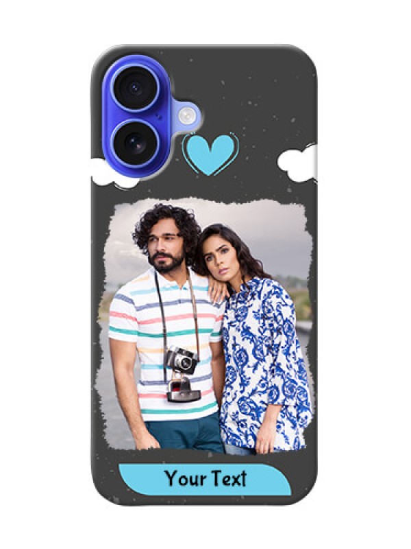 Custom iPhone 16 Mobile Back Covers: splashes with love doodles Design