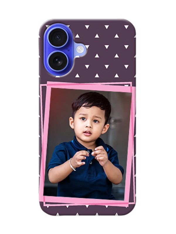 Custom iPhone 16 Phone Cases: Triangle Pattern Dotted Design