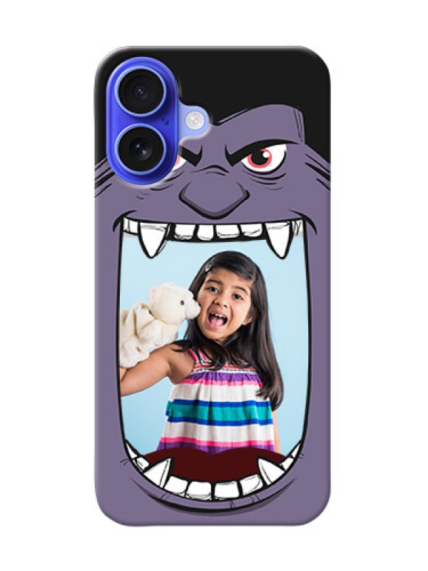 Custom iPhone 16 Personalised Phone Covers: Angry Monster Design