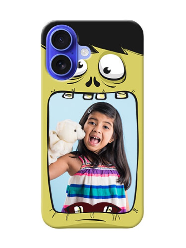 Custom iPhone 16 Mobile Covers: Cartoon monster back case Design