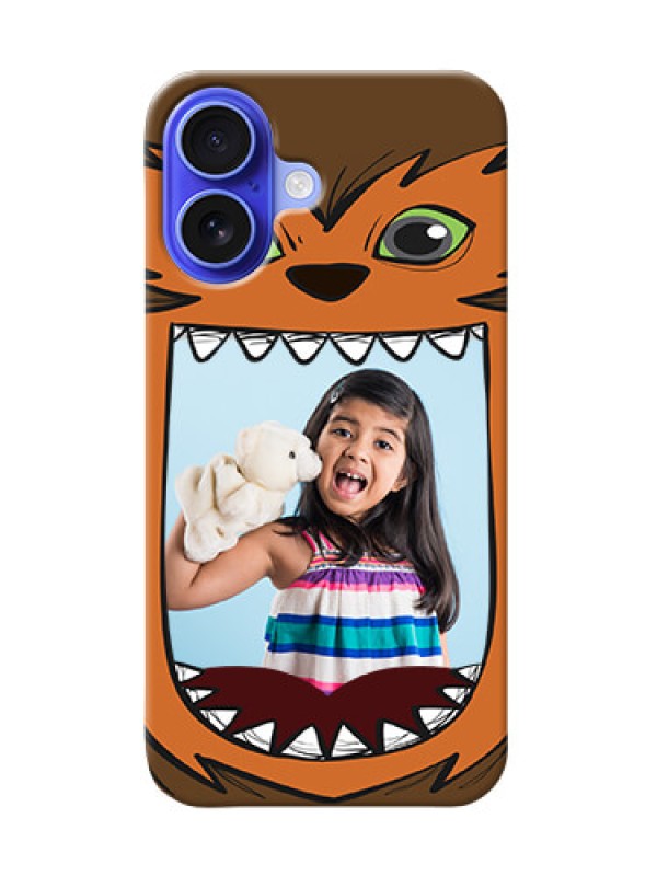 Custom iPhone 16 Phone Covers: Owl Monster Back Case Design