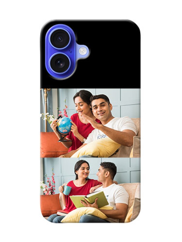Custom iPhone 16 2 Images on Phone Cover