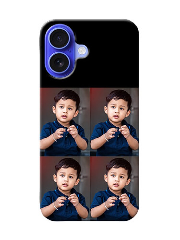 Custom iPhone 16 4 Image Holder on Mobile Cover