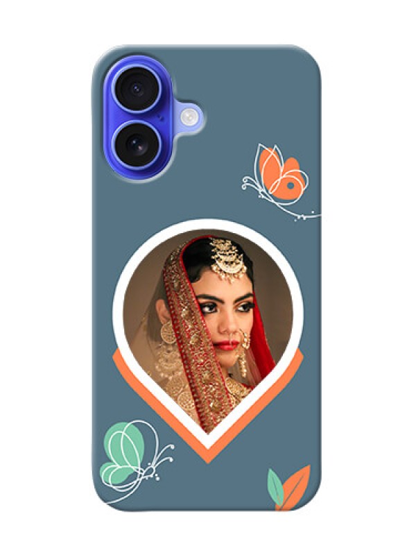 Custom iPhone 16 Custom Mobile Case with Droplet Butterflies Design