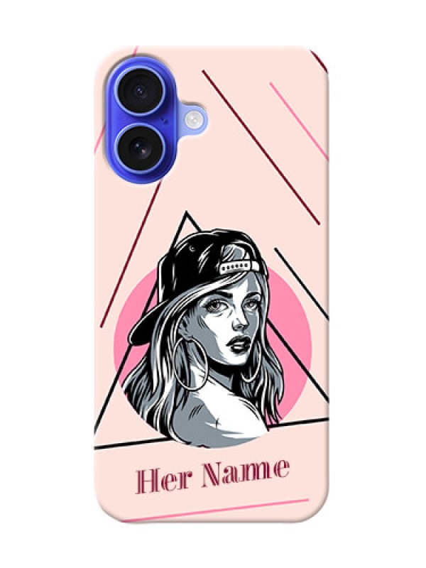 Custom iPhone 16 Personalized Phone Case with Rockstar Girl Design