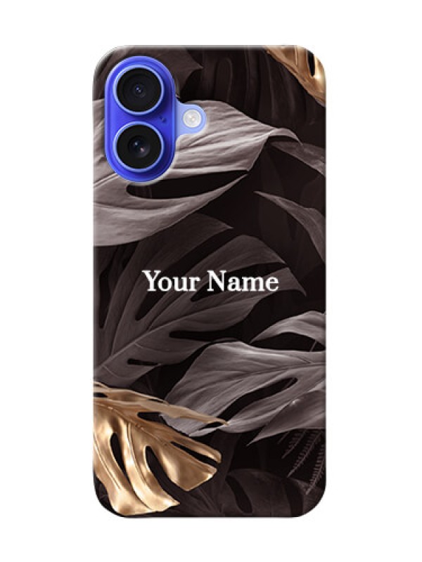 Custom iPhone 16 Personalised Phone Case with Wild Leaves digital paint Design