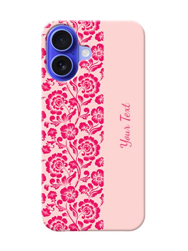 Custom iPhone 16 Custom Phone Case with Attractive Floral Pattern Design