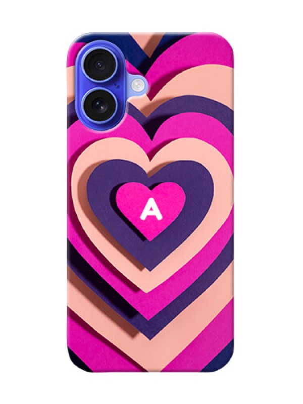 Custom iPhone 16 Custom Mobile Case with Cute Heart Pattern Design