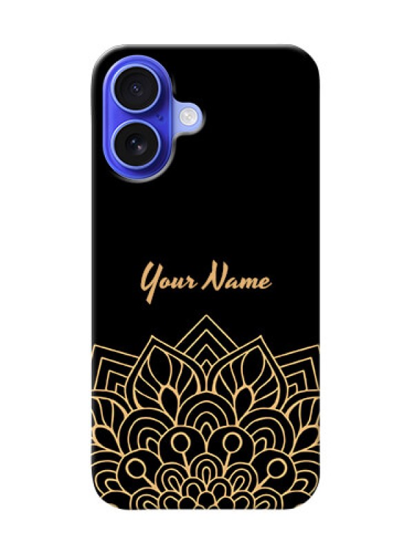 Custom iPhone 16 Custom Phone Case with Golden mandala Design