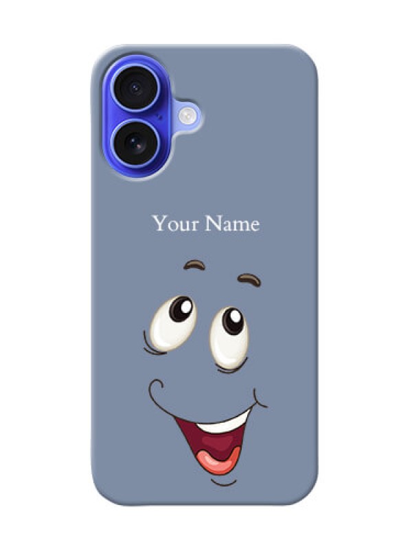 Custom iPhone 16 Photo Printing on Case with Laughing Cartoon Face Design