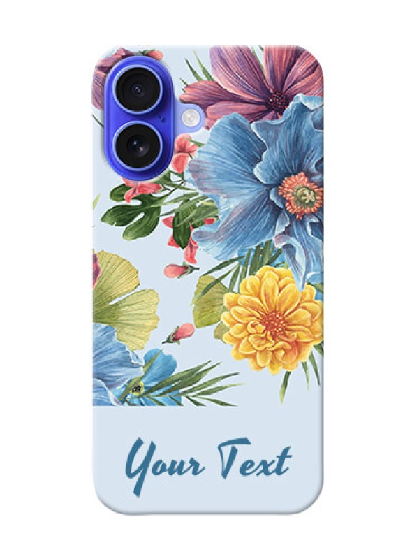 Custom iPhone 16 Custom Mobile Case with Stunning Watercolored Flowers Painting Design