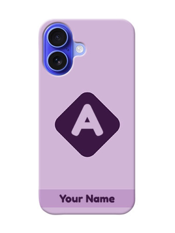 Custom iPhone 16 Custom Mobile Case with Custom Letter in curved badge Design