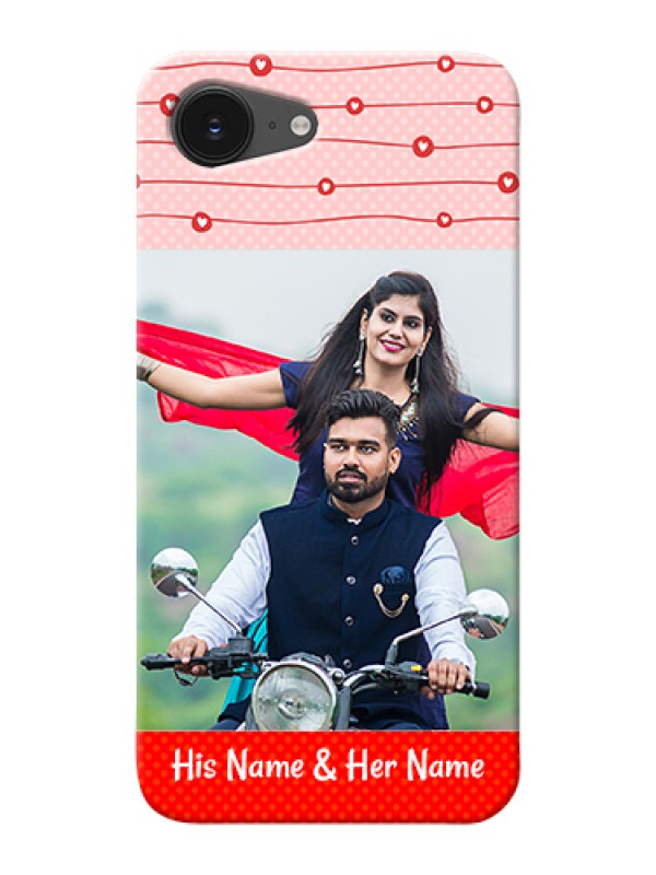 Custom iPhone 16e Custom Hard Phone Case - Red Pattern Case Design