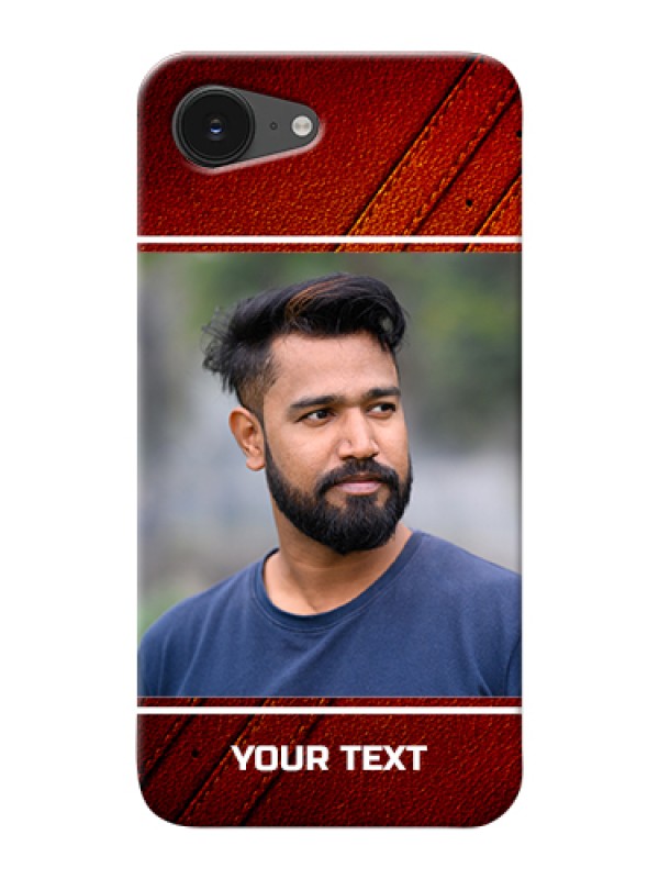 Custom iPhone 16e Custom Hard Phone Case - Leather Phone Case Design