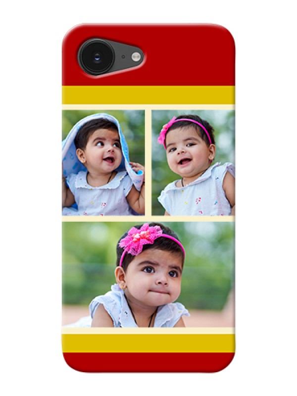 Custom iPhone 16e Custom Hard Phone Case - Multiple Pic Upload Design