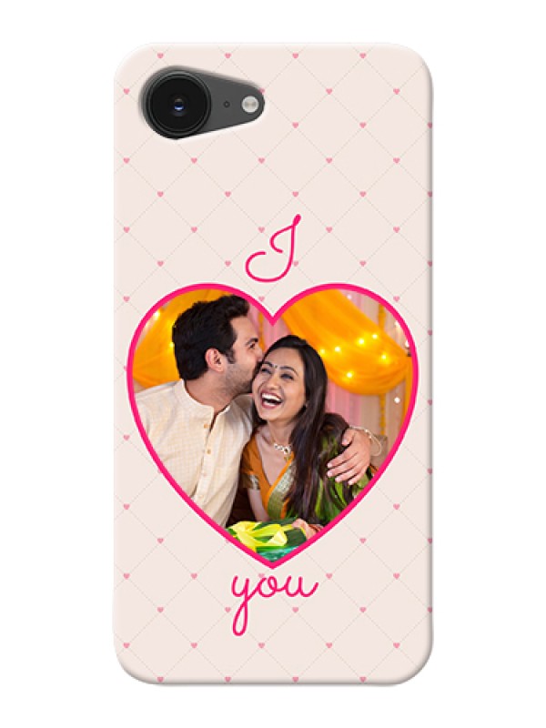 Custom iPhone 16e Custom Hard Phone Case - Heart Shape Design