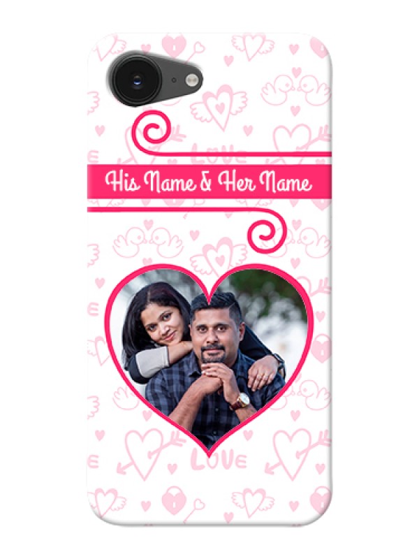 Custom iPhone 16e Custom Hard Phone Case - Heart Shape Love Design