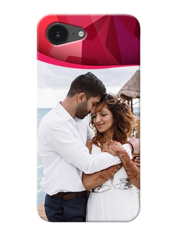 Custom iPhone 16e Custom Hard Phone Case - Red Abstract Design