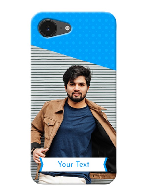 Custom iPhone 16e Custom Hard Phone Case - Simple Blue Color Design