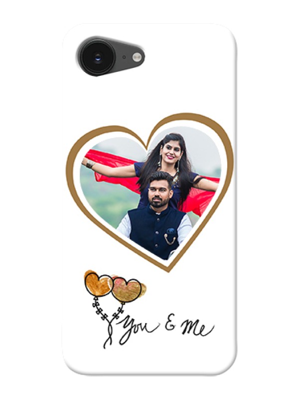 Custom iPhone 16e Custom Hard Phone Case - You & Me Design