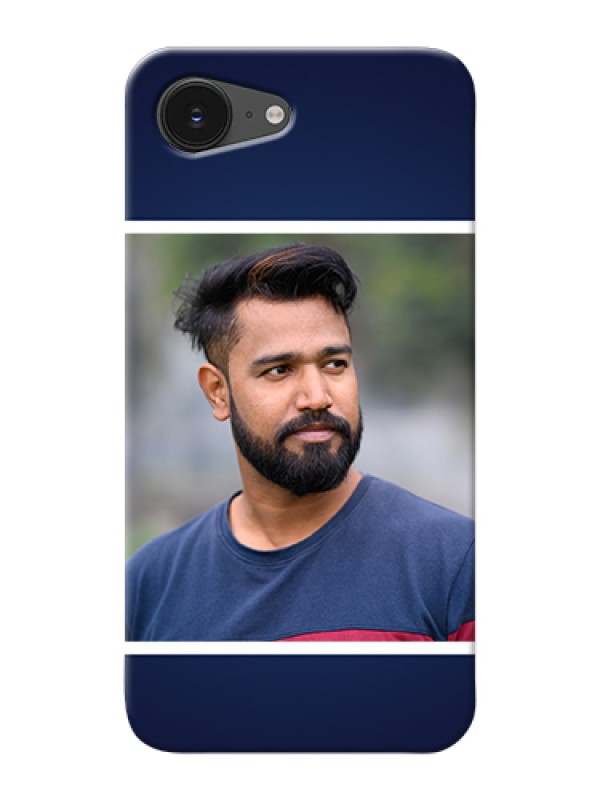 Custom iPhone 16e Custom Hard Phone Case - Simple Royal Blue Design