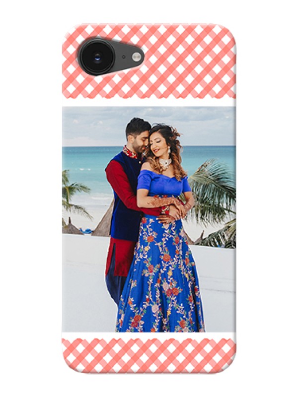 Custom iPhone 16e Custom Hard Phone Case - Pink Pattern Design