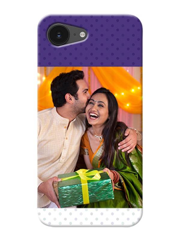 Custom iPhone 16e Custom Hard Phone Case - Violet Colored Pattern Design