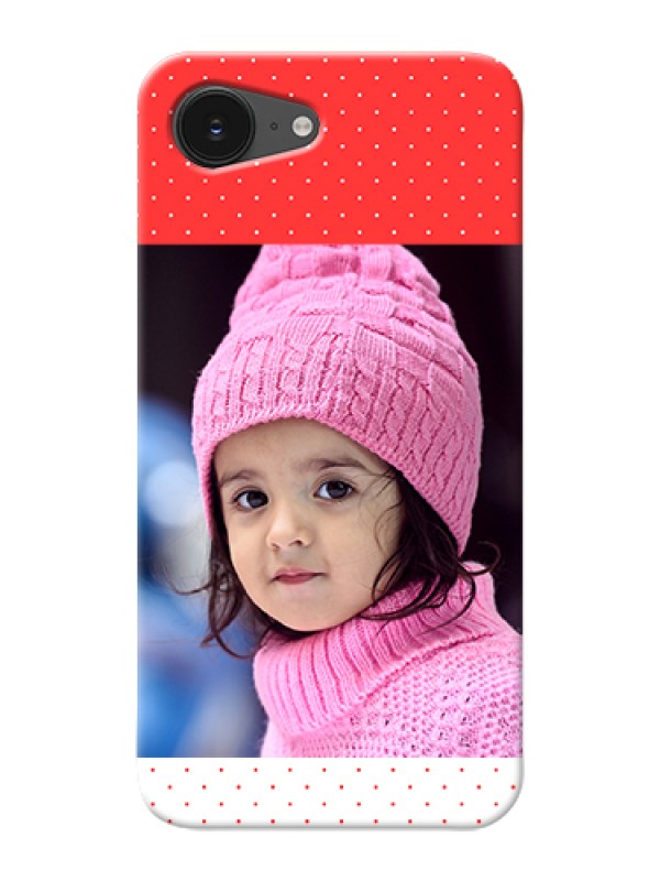 Custom iPhone 16e Custom Hard Phone Case - Red Pattern Design