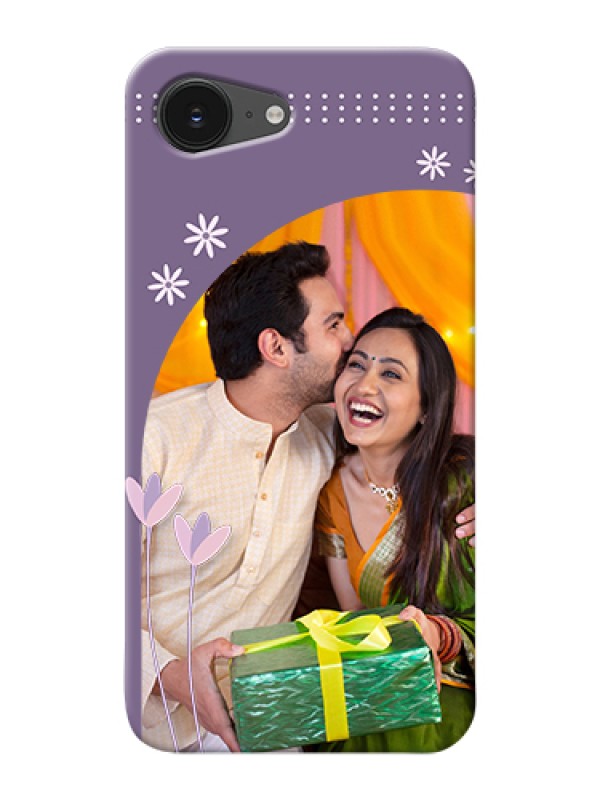 Custom iPhone 16e Custom Hard Phone Case - Lavender Flowers Design