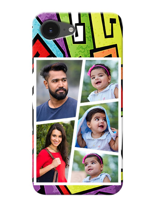 Custom iPhone 16e Custom Hard Phone Case - Graffiti Pattern Design