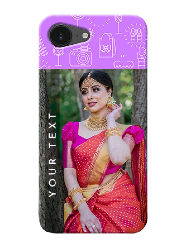 Custom iPhone 16e Custom Hard Phone Case - Birthday Icons Design