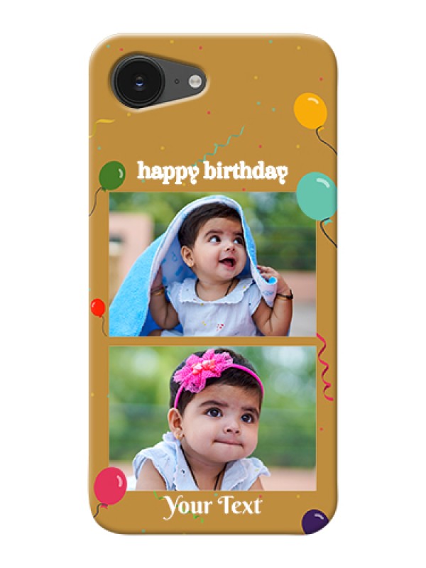 Custom iPhone 16e Custom Hard Phone Case - Image Holder With Birthday Celebrations Design